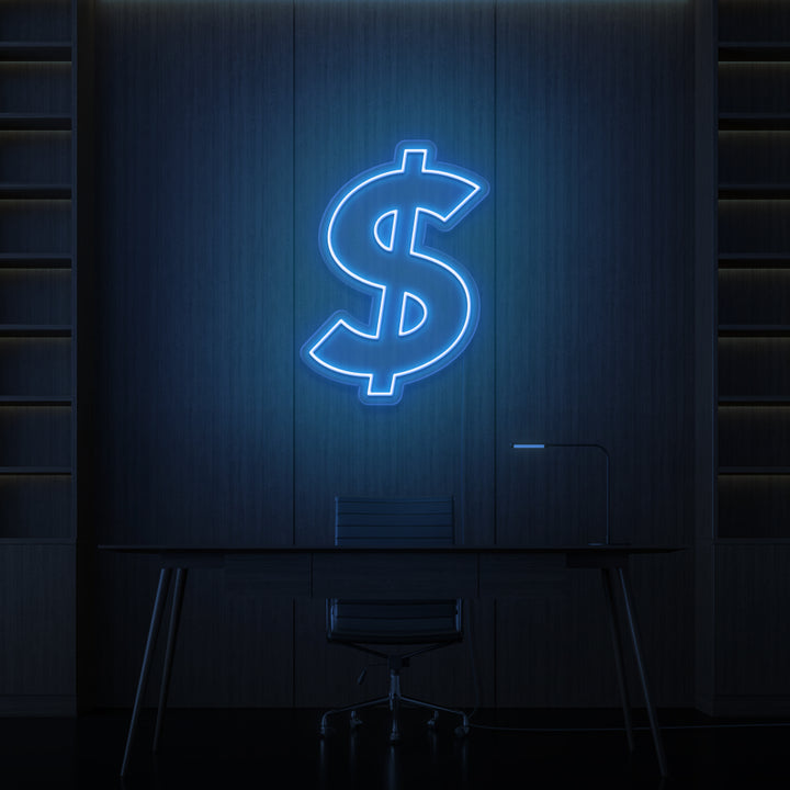 "DOLLAR SIGN" NEON SKILT