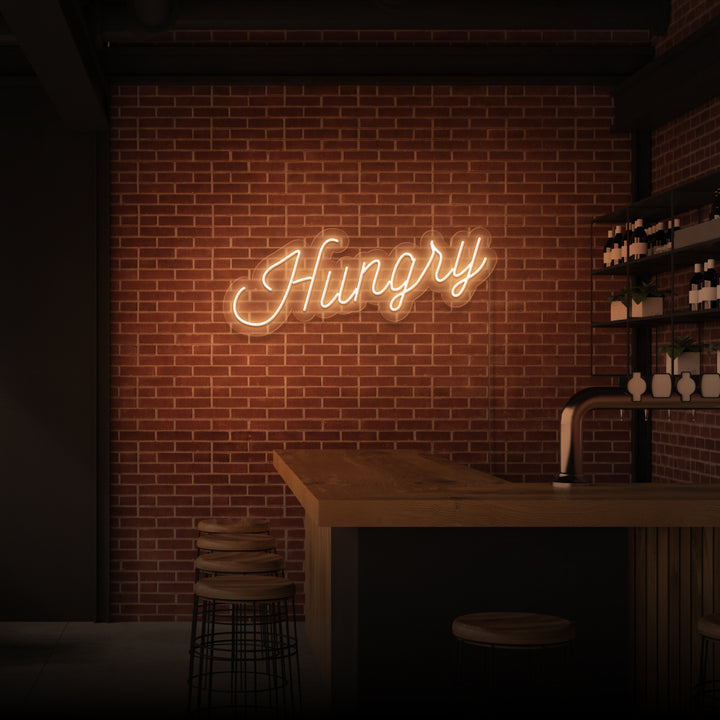 "HUNGRY" NEON SKILT