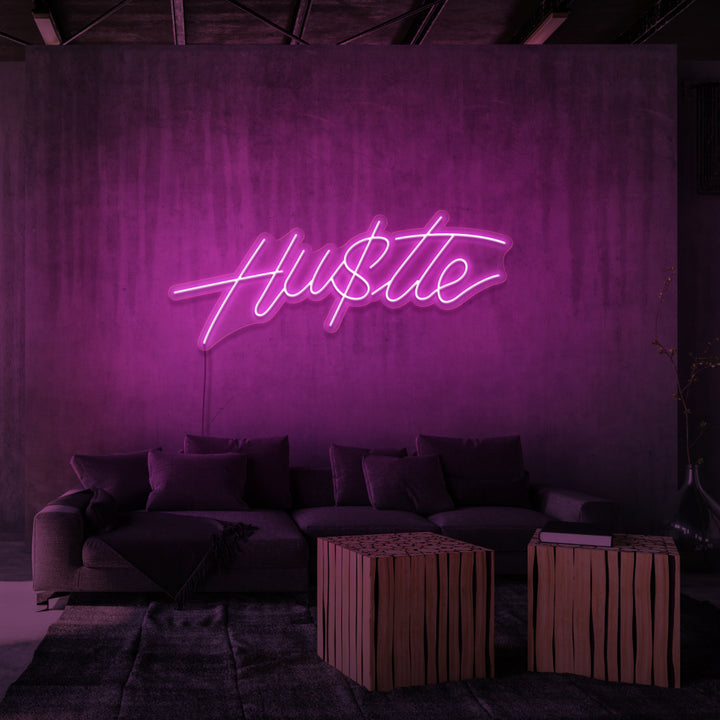 "HU$TLE" NEON SKILT