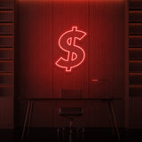 "DOLLAR SIGN" NEON SKILT