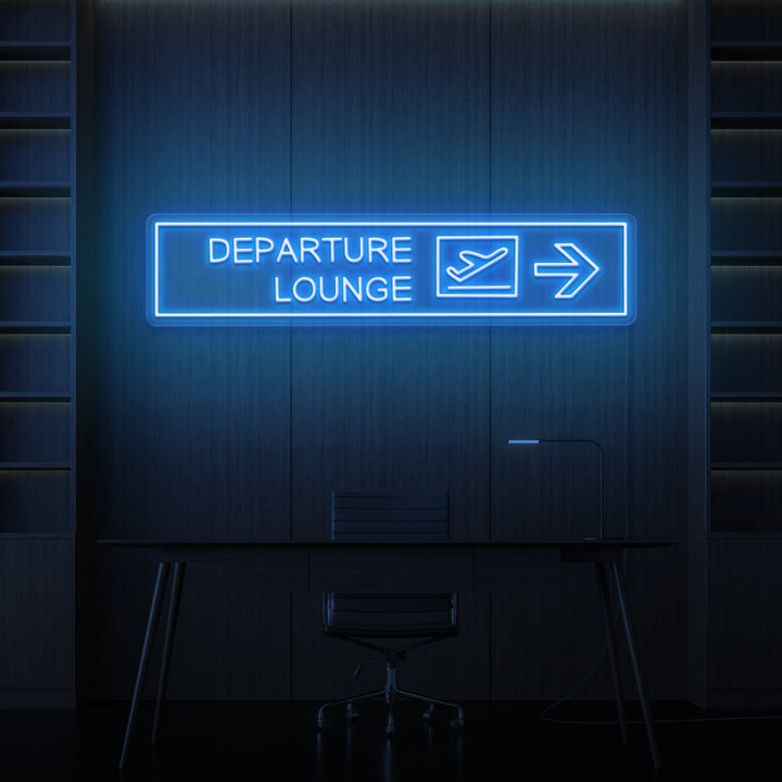 "DEPARTURE LOUNGE" NEON SKILT
