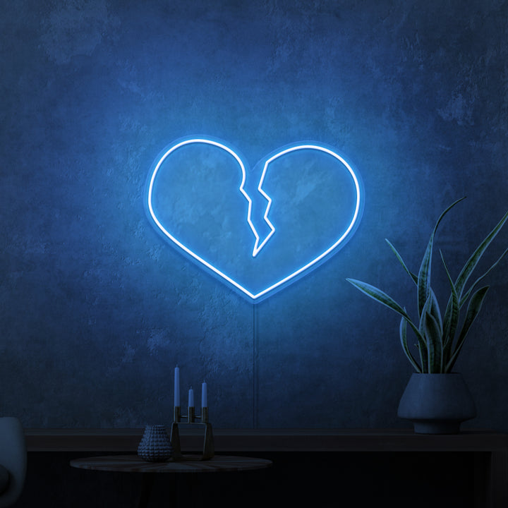 "BROKEN HEART" MINI NEON SKILT