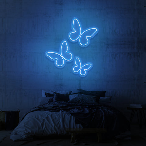 Neonschild "Schmetterlinge". 