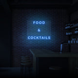 "FOOD & COCKTAILS" NEON SIGN