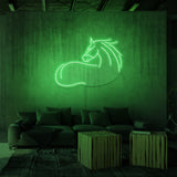 Leuchtreklame „Pferd“. 