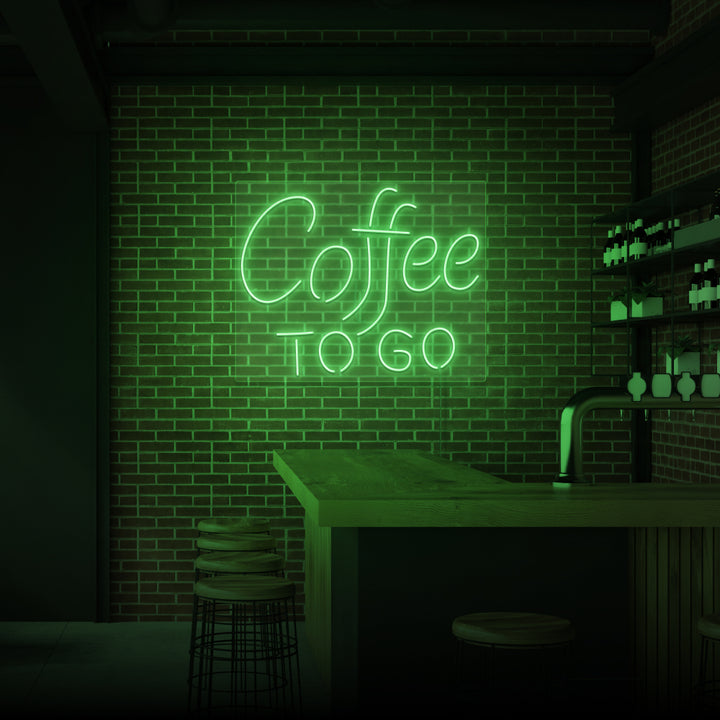"COFFEE TO GO" NEON SKILT