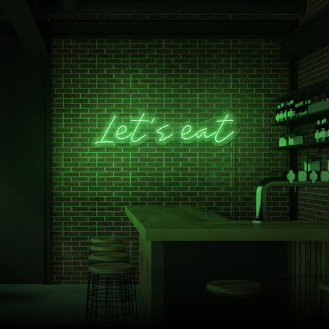 "LET'S EAT" NEON SIGN