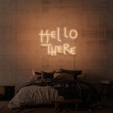 „Hallo da“-Leuchtreklame 