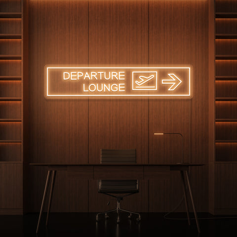 "DEPARTURE LOUNGE" NEON SIGN