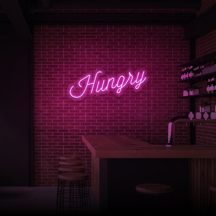 "HUNGRY" NEON SKILT