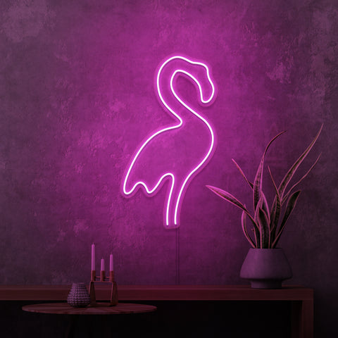 Mini-Leuchtreklame „Flamingo“. 