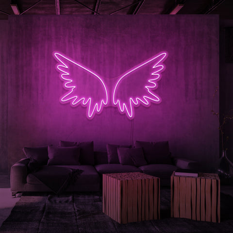 Illuminated advertisement "Angel wings". 