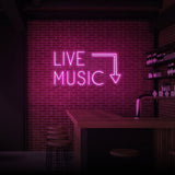 "LIVE MUSIC" NEON SIGN