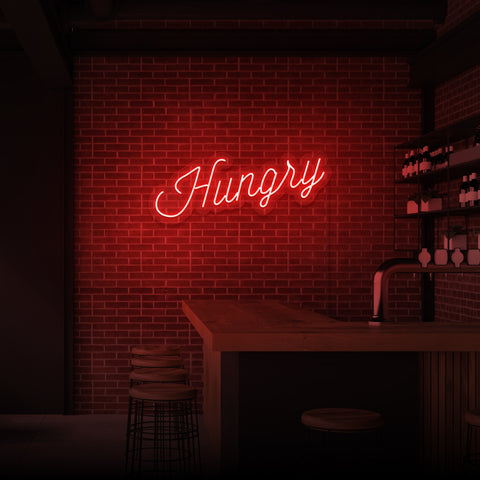 "HUNGRY" NEON SIGN