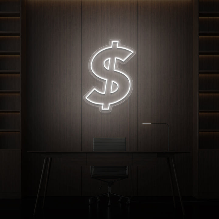 "DOLLAR SIGN" NEON SKILT